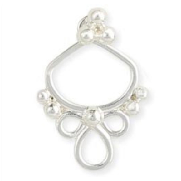 Boutique Jewelry - ZAD Silver Ornate Front & Back Post Earring